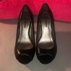 Fergalicious peep toe heels